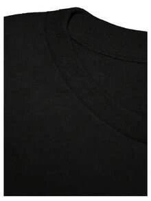 SANRIO Women's Short-Sleeved Crew Neck Casual T-Shirt With  Print. Made Of Pure Cotton. Machine Washable. Suitable For All Seasons. Summer Wear. Fun, Sexy, Avant-Garde And Personalized Design. Opaque Fabric. - 黑色 - 查看 4