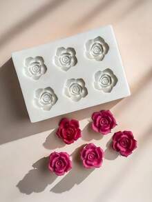 4 Stück Rosen Silikon Form für DIY Schokolade, Süßigkeiten, Kerzen, Seife & Backverzierung, Kuchendekoration Werkzeuge, Muttertags Küchen Geschenke, Zuhause Backen Grundlagen