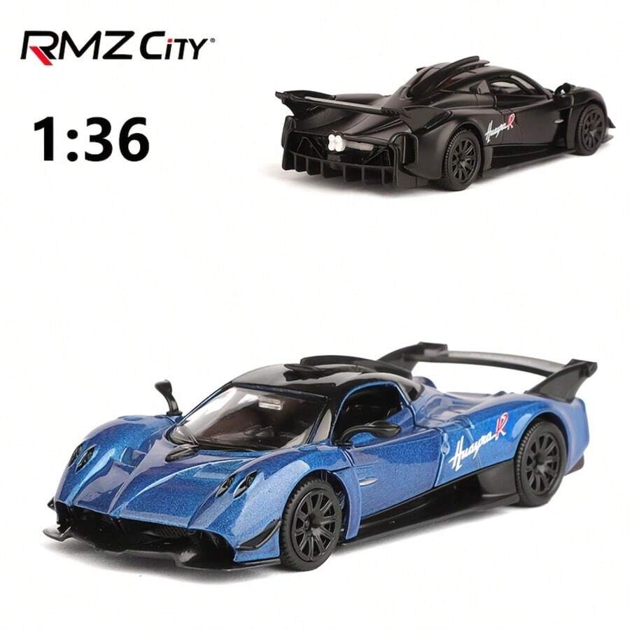 Burago RMZ1:36 Pagani Huayra R Simulation Alloy Car Model, Children's Toy Car, Retractable Door Swing, Sliding Car Model, Boys' Toy