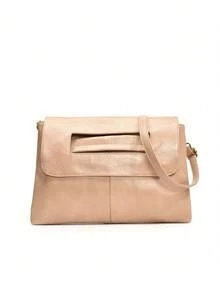 Dedoo 一件装女士时尚复古油皮斜挎包。都市时尚，休闲简约，优雅百搭。可挎在手上、腋下或全身。适合通勤、收纳笔记本电脑、购物、旅行、情人节礼物、送给妈妈等场合。 - 卡其色 - 查看 6