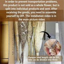 1pc 35inch Elegant Boho Wedding Arch Decor - Natural Pampas Grass Elegant Boho Wedding Arch Decor - Natural Pampas Grass - Autumn & Winter Seasonal Decor, Rattan Material, Versatile For Christmas, - Hanging Pampas Mirror Surround, Wall Decor, Event Backdrop, Salon Signage Home Decor Christmas Decorations Room Decor