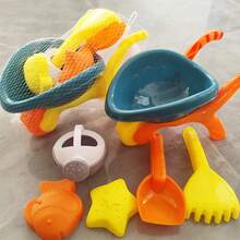 Toddler Beach Toy Set With Mesh Bag, Includes Shovel, Construction Vehicles, Animal & Dinosaur Molds, Ideal Outdoor Travel Toy Gift (Accessory Style And Color Random) - Multicolor - View 9