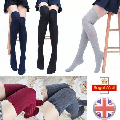 3X Knee Length Stockings Made Of Warm Knit Cotton, A Valentine's Day Gift For Girlfriends To Keep Warm In Winter