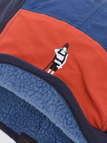 1pc Contrast Color American Cartoon Embroidered Winter Trapper Hat, Thick Warm Ear Protection Fleece Aviator Pilot Cap Autumn Decor - A - View 10