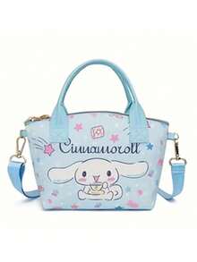 Sanrio 1Pc Sanrio Shoulder Bag Kawaii Hello Kitty Kuromi Cinnamoroll Melody Kerokero Keroppi Crossbody Bag Kitty Cat Anime Character Purse Handbag Decorate Accessories