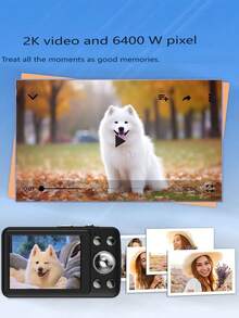 W&O 2025 New 1080P FHD Digital Camera With 32GB Card, 48MP Auto Focus , Puzzle Game,. Budget-Friendly Holiday Gift (Thanksgiving, Christmas, Halloween) - 黑色 - 查看 5