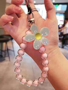 Dây đeo điện thoại đính hạt phong cách đồng quê mùa hè, dây hạt kẹo trong suốt, đồ trang trí hoa, giá đỡ tai nghe, móc khóa túi xách (không bao gồm ốp điện thoại) - hình dạng - Xem 12