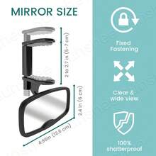 1PC & 2pcs Shatterproof & Shakeproof Forward Facing Baby Car Mirror - Clip On Car Mirror For Baby, Newborn Essentials