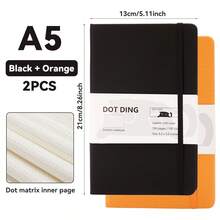 1本A5点阵笔记本，80页，100克布面封面，象牙白纸，手写练习本，学生文具，返校必备