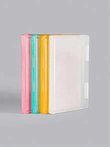 1pc Minimalist Desktop File Storage Box, Transparent Plastic Bill Organizer Box, Minimalist Desktop A4/A5 Paper File Box, Plastic Document Storage Box, School/Home Test Paper Organizer - Multicolor - View 7