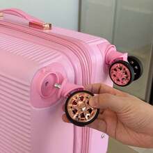 Kit 3 (2 Suitcases + 1 Toiletry Bag) Carry-On Travel Suitcase With Expandable Zipper, Anti-Bottom Zipper, Removable 360° Wheels, Hand Luggage - Màu Hồng baby - Xem 6