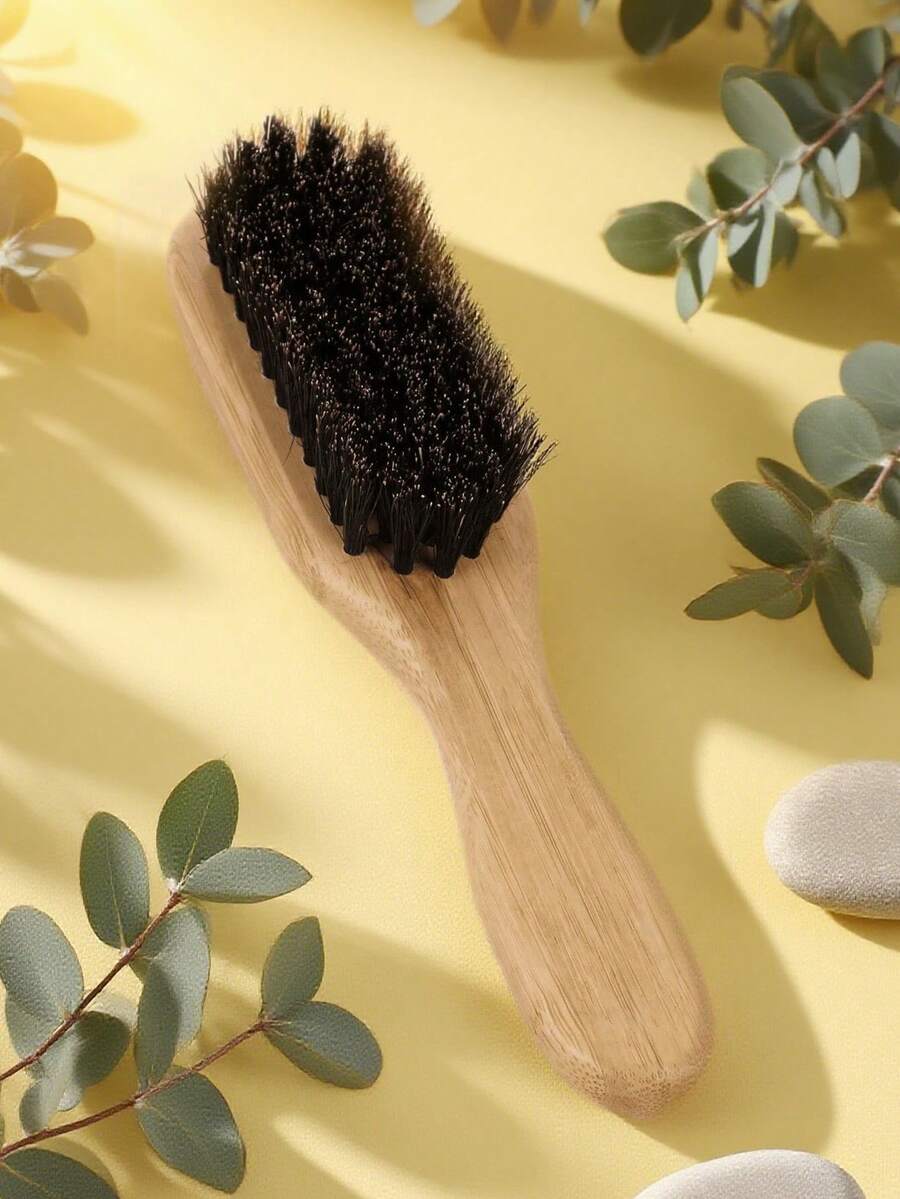 1 buc/2 buc perie cu peri de mistreț, pieptene pentru barbă din bambus pentru bărbați, perie de păr, pieptene pentru păr, pieptene pentru breton, perie de contur, perie de păr, pieptene, instrumente de coafat, frizerie, salon, articole esențiale pentru călătorie, înapoi la școală, articole esențiale pentru călătorii de vacanță, produse și accesorii pentru păr pentru femei