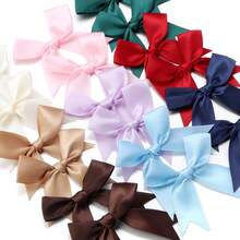 10pcs/Pack Double Layered Polyester Ribbon Bowknot, Ins Style Hair Accessory, Gift Wrapping Material, Diy Ribbon Bowknot,Suitable For Rustic Wedding Invitations, Bows, Garlands, DIY Crafts, Christmas Decorations, DIY Home Decor, Wedding Parties And Gift Wrapping Valentines - Bow - View 10