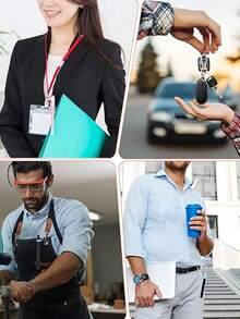 Retractable Pen Clips With Adjustable Silicone Anti-Lost Rope, Silicone Grip, Metal Carabiner Accessory, Colorful Pen Clip For Nurses And Doctors, Badge Reel And Lanyard, School Supplies, Random Colors