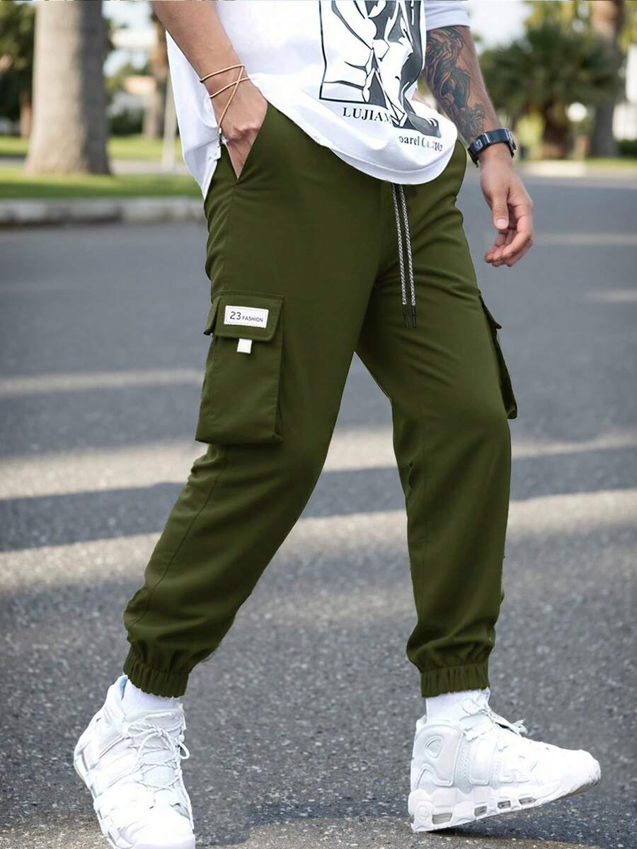 Plus Size Men's Casual Versatile Cargo Pants