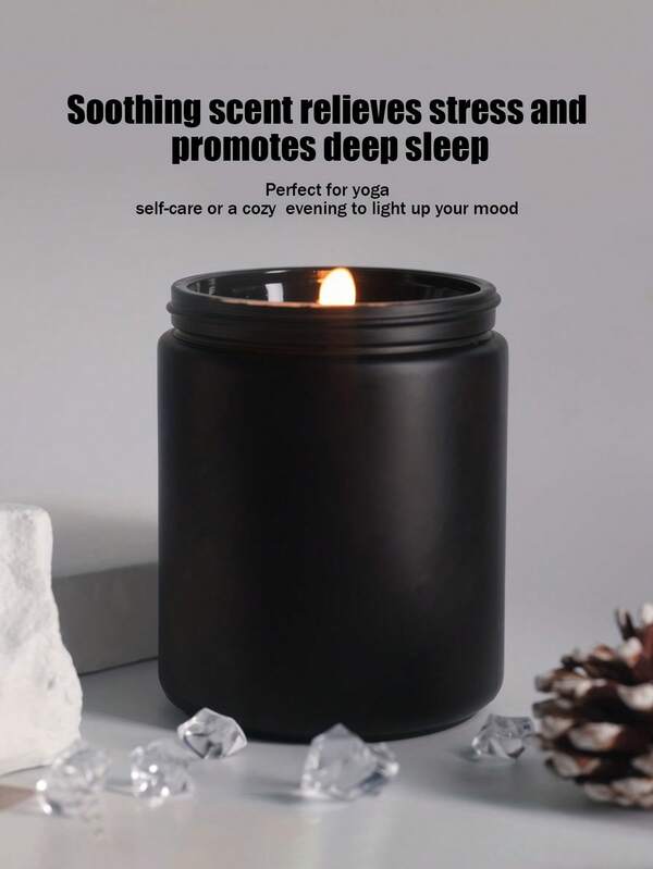 FAMILY SHIP 1 Stück großer 200g Aromatherapie-Kerze mit langanhaltender Brenndauer, moderne Aromatherapie-Kerze in schwarzem Glas, hochwertige Sojakerze, ein ideales Geschenk für Leben und Arbeit, eine perfekte Wohnkerze für Freundinnen und Freunde und eine tolle Dekoration für Feste und Dates