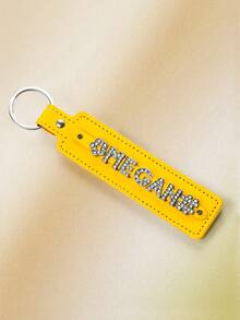 1pc Customized Accessory & Pendant, Customized Crystal Letter Keychain, Shiny Personalized Leather Keychain Accessory, Gothic Letter Car Keychain, Gift For Men & Women, Creative/Mother's Day/Valentine's Day/Gift - Multicolor - View 22