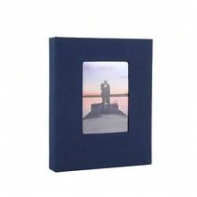 1 album foto cu copertă de in, 6 buc., 72 de buzunare, design glisant pentru protejarea fotografiilor