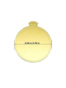 50pcs Smooth Gold Cake Mousse Cake Bottom Pad Discs, Suitable For Events And Parties - Gold - View 5