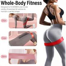 5-Piece Yoga Resistance Band Set For Home Workouts TPE Material High Elasticity And Durability Perfect For Yoga Squats Glute Exercises Strengthen Legs Hips And Thighs - Màu tím - Xem 8
