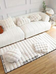 1 Thảm phòng ngủ sang trọng lông thỏ giả màu be, Thảm trải sàn màu trơn đơn giản, Thảm mềm trang trí, có lông mịn, Thích hợp cho nhiều khu vực khác nhau trong phòng ngủ, Kích thước: 60 * 120, 60 * 180, 80 * 180, Trang trí phòng - trắng - Xem 17
