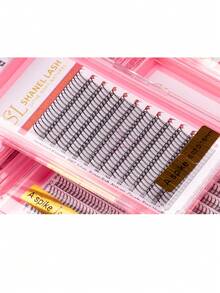 12 Rows 228PCS Premium A Shaped Spike Manga Clusters DIY Tail False Eyelashes 0.07 J D Curl 8-15mm Bottom Lash 6 7mm Natural Look Wispy Anime Cosplay Asian Style Individual False Eyelashes Extensions For Daily,Party,Makeup Tool Festive Christmas - màu đen - Xem 17