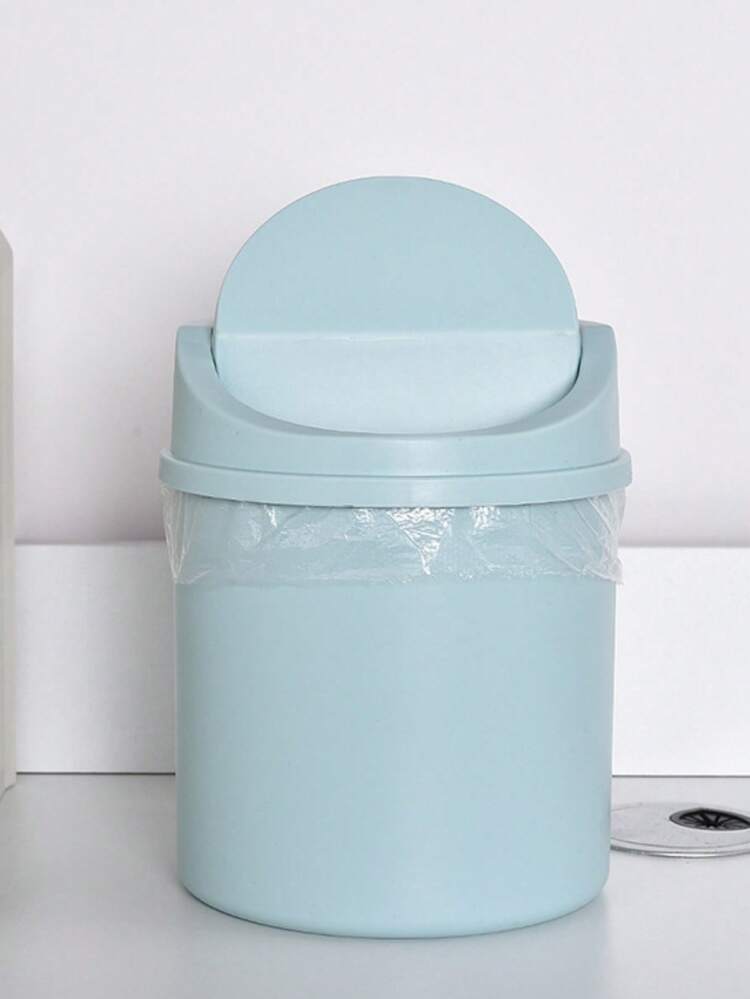 1 件 INS 风格卧室新款少女心家居可爱盖流行迷你收纳盒，带盖塑料垃圾桶，桌面废纸篓，垃圾桶适用于家庭办公桌装饰、茶几、办公室、客厅 - 彩色 - 查看 24