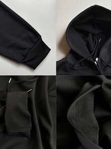 Men's Sp5der Spider Web Graphic Hoodie - Streetwear Gothic Design PulloverSporty Style, Loose Fit, With Pocket Details, Knitted Fabric, Slightly Stretchy, 280 G/M² - Personalized Large Back Design, Suitable For Halloween Or Christmas Gifts - 白色 - 查看 3