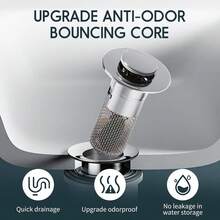 Universal Bathroom Sink Plug Stopper Wash Basin Core Bounce Pop Up Drain Filter - A - Xem 4