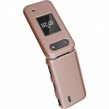 TLL  Nakedcellphone Case For Nokia 2760 2780 Flip Phone Slim Hard Shell Protector Cover With Grid Texture For Tracfone N139DL TA1398 TA1451 TA1420 Rose Gold Pink2574 - 玫瑰金色 - 查看 5