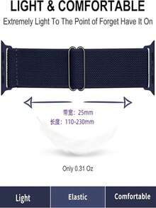 1 件/套编织弹力尼龙运动单圈表带，兼容 表带，兼容小米、华为、Fitbit Versa 2 1，兼容三星 Galaxy Watch，20 毫米 22 毫米 38 毫米 40 毫米 41 毫米 42 毫米 44 毫米 45 毫米 46 毫米 49 毫米，男女通用，尼龙弹性表带腕带兼容 Series 10 9 8 7 6 SE 5 4 3 2 1 Ultra Ultra，可作为返校学生的礼物 - 彩色 - 查看 2