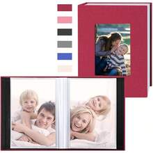 Álbum Autoadhesivo, 40 Páginas en Blanco Magnético Álbum de Recortes, 11x10.6 pulgadas Cubierta de Lino con Bolígrafo de Metal, Gran Regalo para Bodas, Cumpleaños (Negro 27x28cm) ZWNU - Negro 16.5x13cm - Ver 10