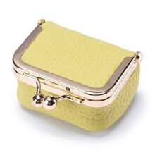 Nuevo joyero de piel sintética de unicolor para mujeres, organizador de anillos, collares, aretes, monedero mini con cierre de beso, cartera de Halloween, estuche de viaje para joyas, caja de almacenamiento de cosméticos, monedero mini, regalo de Navidad, regalo divertido, regalo pequeño, regalo para el Día del Maestro, regalo para mujeres