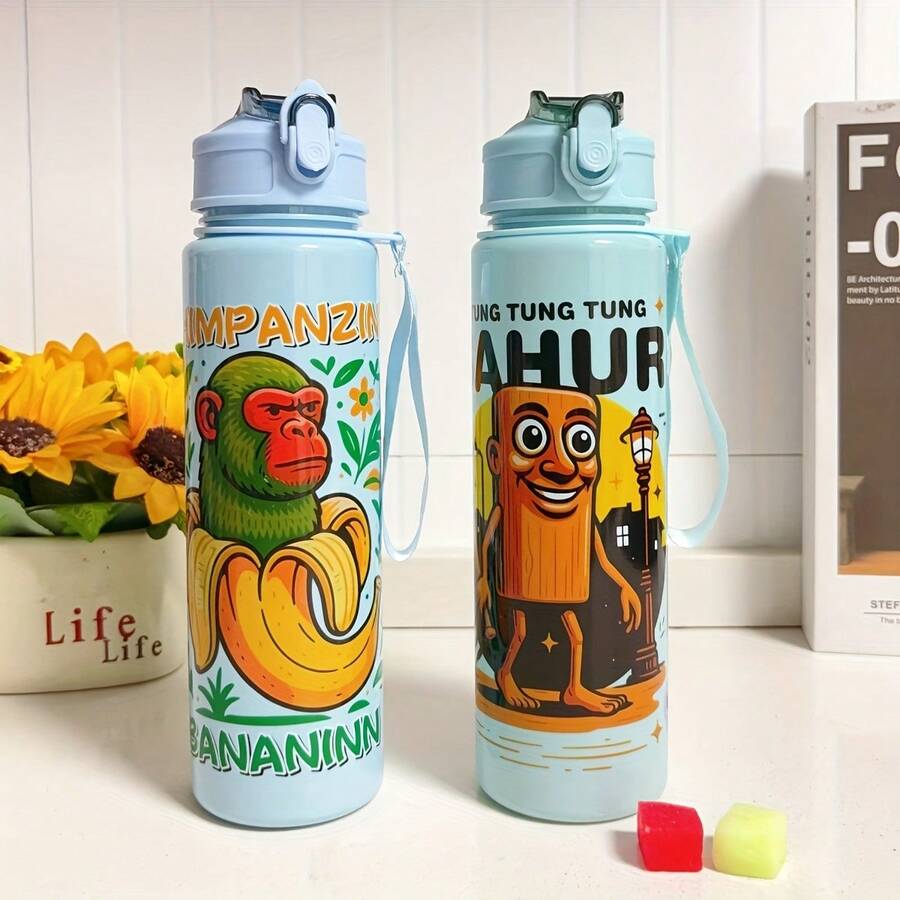 700ml Gradient Water Bottle - 4 Styles Available, Leak-Proof Large Capacity Sports Hydration Flask For Summer Outdoor Activities