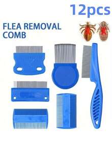 6pcs Lice Comb Set - Easy Lice & Nit Removal, Long-Lasting Undistorted Anti-Dandruff Comb