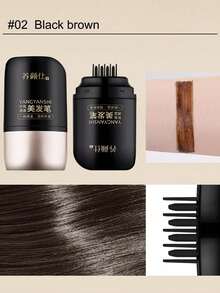 1 Set Barra para retocar el cabello, para cubrir las raíces blancas del cabello, rápido y fácil, disponible en negro, marrón oscuro, marrón claro, diseño portátil, unisex, cobertura natural, resistente al agua y de secado rápido, encubridor de raíces de emergencia - Multicolor - Ver 5