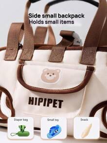 Haustier Tragetasche mit Leine Set, Katzentragetasche, Hundetragetasche, atmungsaktiver tragbarer Haustier-Rucksack für den Außenbereich, Handtasche mit Schulterriemen, leichte Reise-Tragetasche