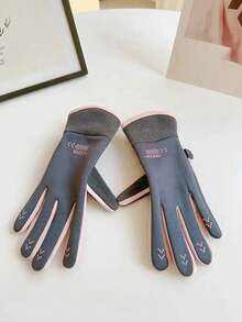 زوج من قفازات اللمس للرجال والنساء، دافئة ومقاومة للرياح للخريف/الشتاء، مناسبة للرياضات الخارجية، ركوب الدراجات، الصيد، والمدرسة