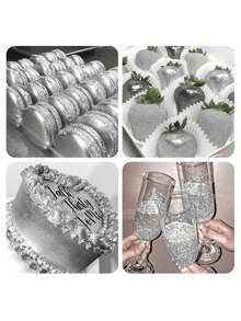 Edible Glitter Spray - 5g Edible Luster Dust Metallic Glitter For Drinks, Cake Decorating, Baking - Edible Food Coloring Powder Shimmer Glitter For Cocktail, Icing, Candy - Multicolor - View 9