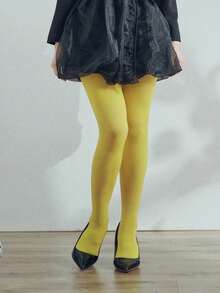 1 đôi quần tất nữ cỡ lớn 80D, màu trơn, chất liệu sợi polyester mềm mại, có thể giặt tay, nhiều màu sắc để lựa chọn, thiết kế cạp cao, phù hợp với phụ nữ cỡ lớn, thoải mái và thoáng khí. - Nhiều màu - Xem 22