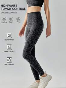 Quần legging bó sát cạp cao họa tiết da báo nhiều màu sắc, co giãn, thoáng khí, phù hợp cho chạy bộ, tập luyện, leo núi, đạp xe, Pilates, Yoga và các hoạt động thể thao mùa xuân. - Nhiều màu - Xem 4