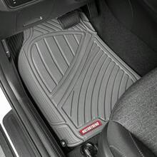 FlexTough Performance All Weather Rubber Car Floor Mats - 3 Piece Floor Mats Automotive Liners Truck SUV, Heavy - Duty Waterproof Black - Gray + Mats - View 2