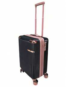 New Model Travel Suitcase!! With Anti-Theft Zipper! - Black and White - View 9