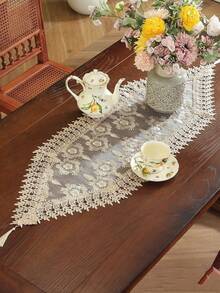 1 chiếc khăn trải bàn thêu 100% Polyester, viền ren rỗng thêu tinh tế hòa tan trong nước, thủ công thêu, thích hợp cho nhà bếp, bàn ăn, khăn trải bàn, miếng lót đĩa, tủ, trang trí nhà cửa, trang trí ngày lễ, trong nhà/ngoài trời, tiệc tùng, đám cưới, nhiều kích cỡ có sẵn - Màu Khaki - Xem 4