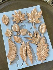 Khuôn silicon hình lá chim nổi - Khuôn nhựa DIY - Màu Xám nhạt - Xem 9