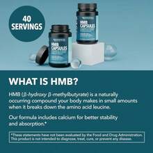 HMB Capsules 2000mg - HMB Supplements For Men And Women - Calcium B-Hydroxy B-Methylbutyrate Monohydrate - 120 Capsules - Supports Muscle Protein Synthesis - Vegan, Non-GMO, Gluten Free - 40 Servings - Flavor NameB - 查看 4
