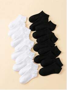 10/20/30 双男士隐形无缝袜子，透气吸湿排汗，适合运动休闲穿着，黑色、灰色和白色 - 彩色 - 查看 3