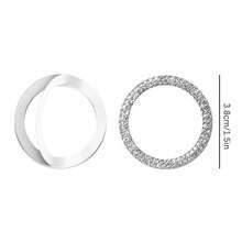 1pc Car Double Row Rhinestone One-Key Start Decoration Ring, Ignition Switch Protective Cover, Interior Decoration Crystal Rhinestone One-Key Start Sticker