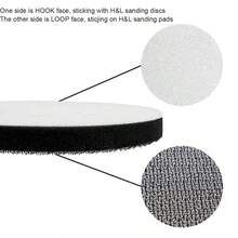 New 8-Hole Soft Sponge Interface Pad For Sanding Pads Hook & Loop - Black and White - View 3