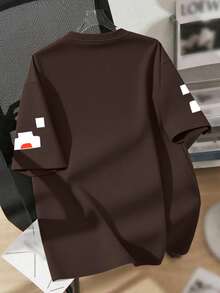 1件青少年男孩酷炫游戏印花短袖T恤，柔软亲肤，夏季时尚